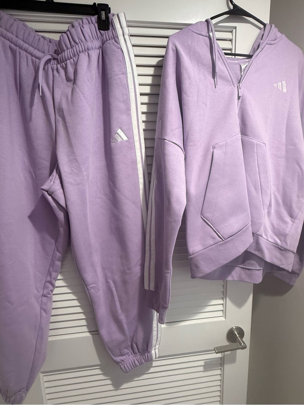 Brand New Adidas Women’s Lavender Track Pants - Cozy Athletic Bottoms